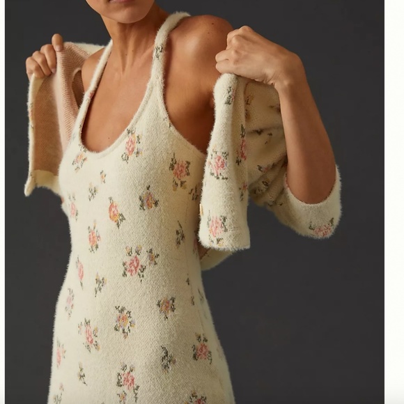 Daily Practice Floral Party Hipster Hippie Art Deco Chic Modern Sweater Dress - Picture 3 of 5